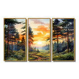 Pine Tree Sunset Glow I - Multi-Panels