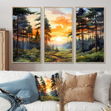 Pine Tree Sunset Glow I - Multi-Panels