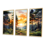 Pine Tree Sunset Glow I - Multi-Panels