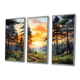 Pine Tree Sunset Glow I - Multi-Panels