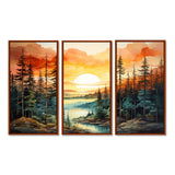 Pine Tree Sunset Glow II - Multi-Panels