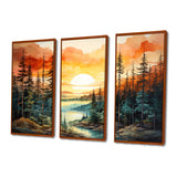 Pine Tree Sunset Glow II - Multi-Panels