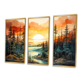 Pine Tree Sunset Glow II - Multi-Panels