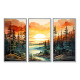 Pine Tree Sunset Glow II - Multi-Panels