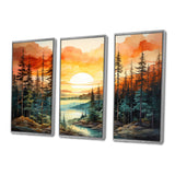 Pine Tree Sunset Glow II - Multi-Panels