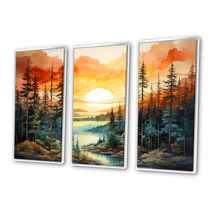 Pine Tree Sunset Glow II - Multi-Panels