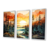 Pine Tree Sunset Glow II - Multi-Panels