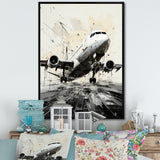 Abstracted Plane Flight Path - Plane Canvas Wall Art