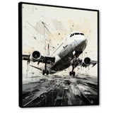 Abstracted Plane Flight Path - Plane Canvas Wall Art