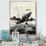 Abstracted Plane Flight Path - Plane Canvas Wall Art