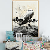 Abstracted Plane Flight Path - Plane Canvas Wall Art