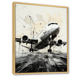 Abstracted Plane Flight Path - Plane Canvas Wall Art
