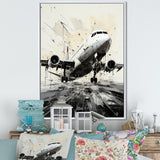 Abstracted Plane Flight Path - Plane Canvas Wall Art