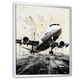 Abstracted Plane Flight Path - Plane Canvas Wall Art