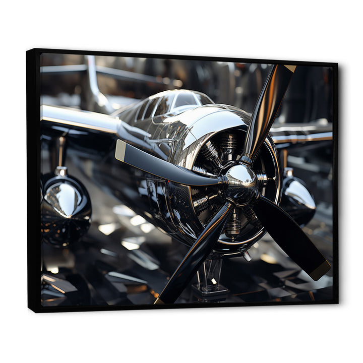 Plane With Abstracted Propellers - Plane Canvas Wall Art