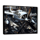 Plane With Abstracted Propellers - Plane Canvas Wall Art