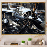 Plane With Abstracted Propellers - Plane Canvas Wall Art