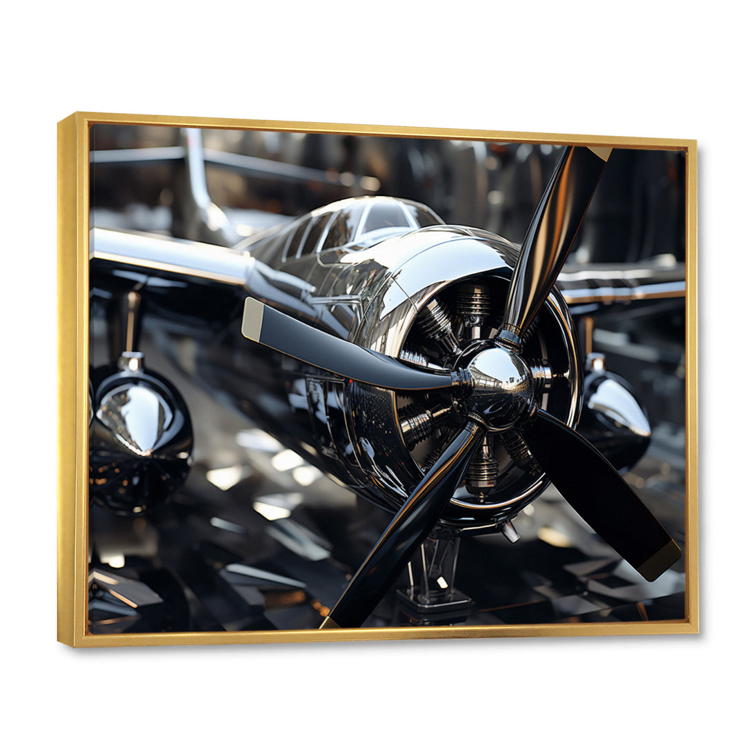 Plane With Abstracted Propellers - Plane Canvas Wall Art