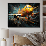 Plane Abstracted Velocity - Plane Canvas Wall Art