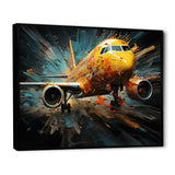 Plane Abstracted Velocity - Plane Canvas Wall Art