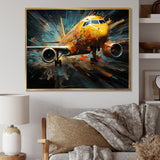 Plane Abstracted Velocity - Plane Canvas Wall Art