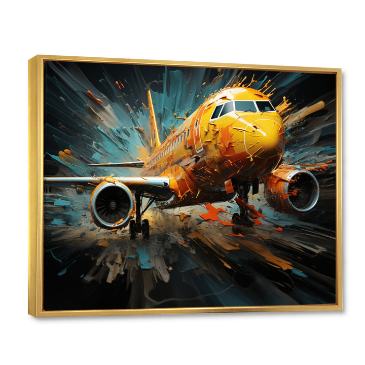 Plane Abstracted Velocity - Plane Canvas Wall Art