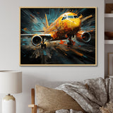 Plane Abstracted Velocity - Plane Canvas Wall Art