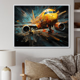 Plane Abstracted Velocity - Plane Canvas Wall Art