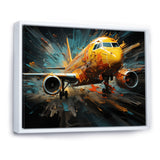 Plane Abstracted Velocity - Plane Canvas Wall Art
