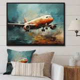 Plane Atmospheric Journey - Plane Canvas Wall Art