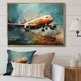 Plane Atmospheric Journey - Plane Canvas Wall Art