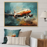 Plane Atmospheric Journey - Plane Canvas Wall Art