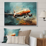 Plane Atmospheric Journey - Plane Canvas Wall Art