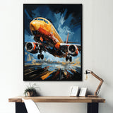 Plane In Dynamic Journey - Plane Canvas Wall Art