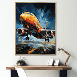 Plane In Dynamic Journey - Plane Canvas Wall Art
