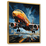 Plane In Dynamic Journey - Plane Canvas Wall Art