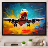 Plane Energetic Departure - Plane Canvas Wall Art