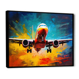 Plane Energetic Departure - Plane Canvas Wall Art