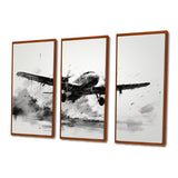 Expressive Plane Airborne - Canvas Multipanels Set of 3