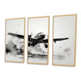 Expressive Plane Airborne - Canvas Multipanels Set of 3