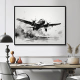 Expressive Plane Airborne - Plane Canvas Wall Art