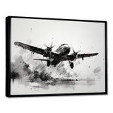Expressive Plane Airborne - Plane Canvas Wall Art