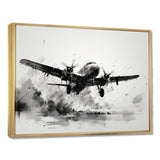 Expressive Plane Airborne - Plane Canvas Wall Art