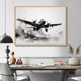 Expressive Plane Airborne - Plane Canvas Wall Art