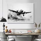 Expressive Plane Airborne - Plane Canvas Wall Art
