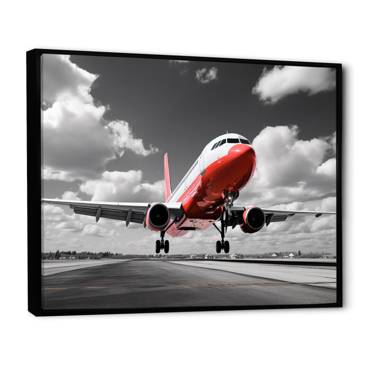 Grey Flight Of Dreams - Plane Canvas Wall Art