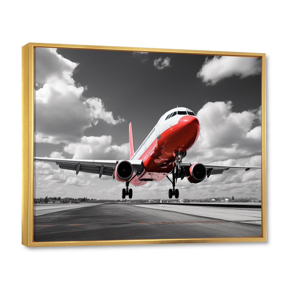 Grey Flight Of Dreams - Plane Canvas Wall Art