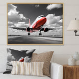 Grey Flight Of Dreams - Plane Canvas Wall Art