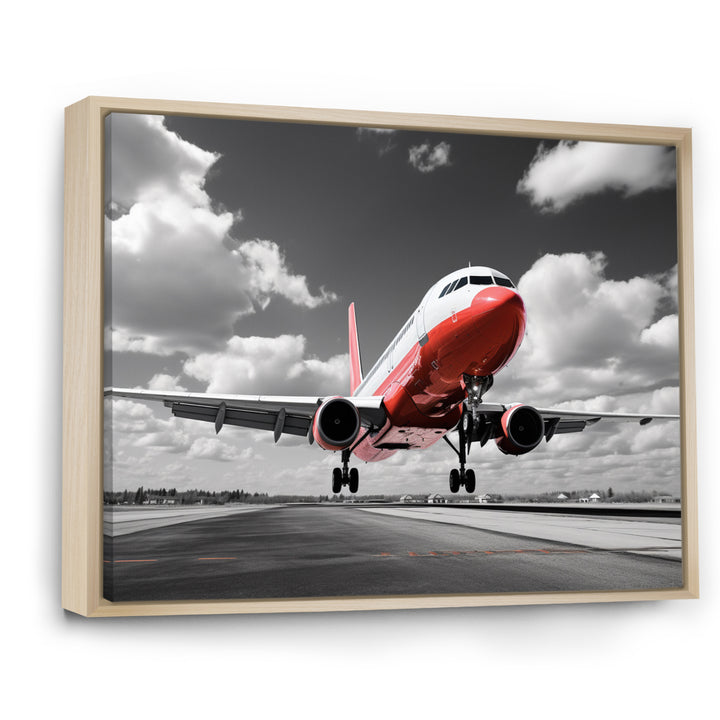 Grey Flight Of Dreams - Plane Canvas Wall Art