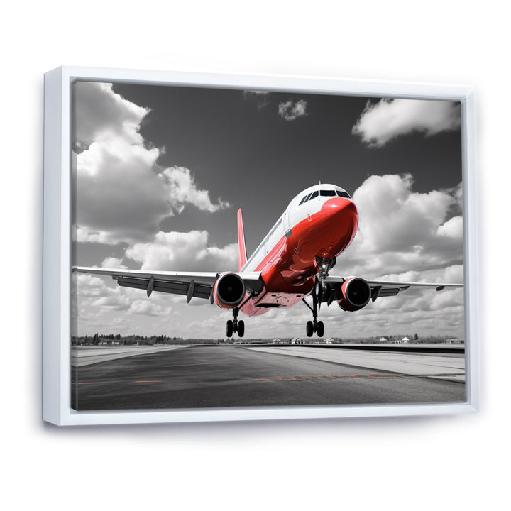 Grey Flight Of Dreams - Plane Canvas Wall Art
